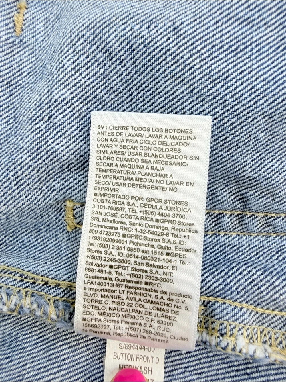 Old Navy Denim Skirt 2T Blue Button Front Adjustable‎ Waist Kids